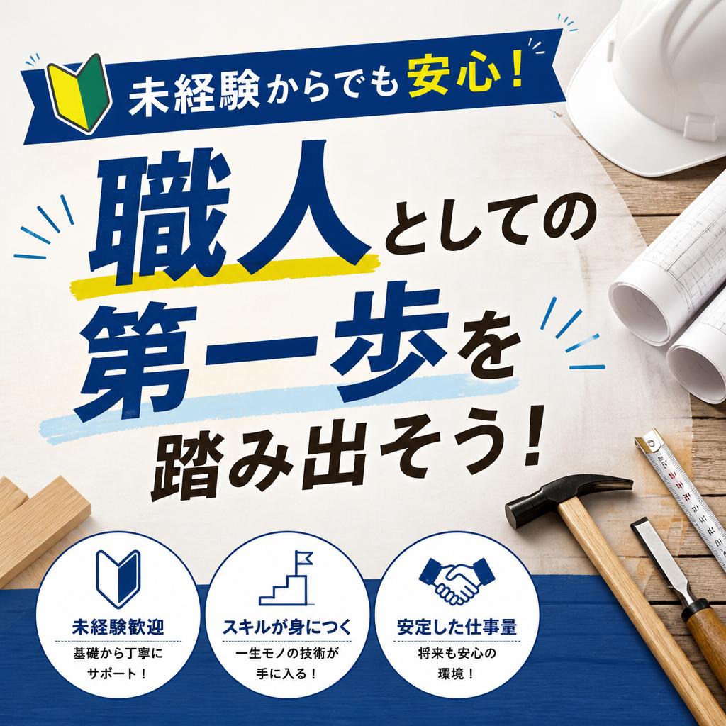未経験からでも安心！職人としての第一歩を踏み出そう！