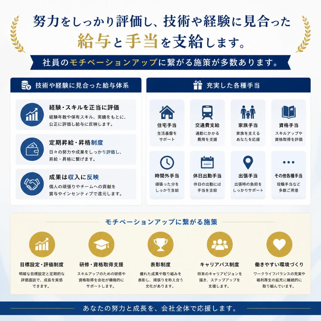 充実した給与と手当